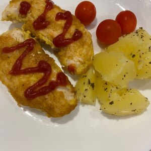 カレー風味deささみのピカタ